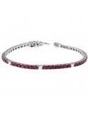 Davite & Delucchi Tennis Bracelet with Diamonds and Rubies for Women - 0