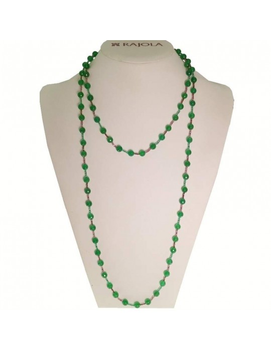 Rajola Woman's Necklace - Cecilia with Green Agate, Tourmaline and Garnet - 0