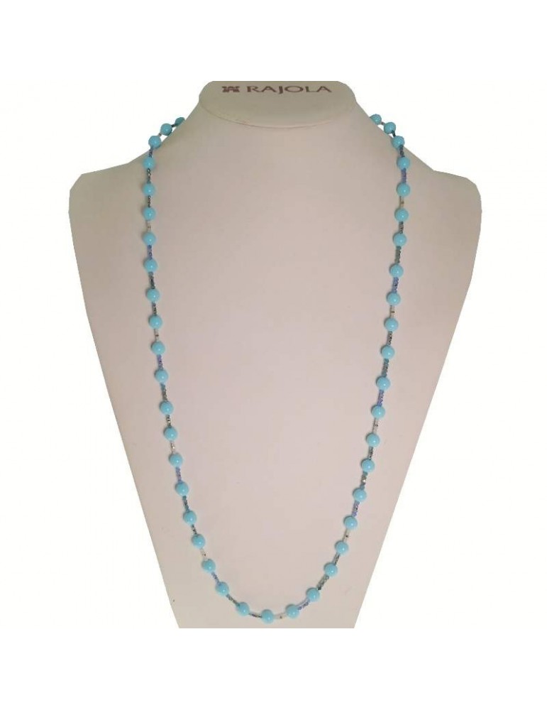 Rajola Woman's Necklace - Cecilia with Turquoise Paste, Apatite and Topaz - 0