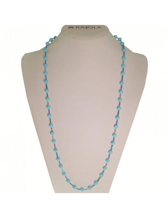 Rajola Woman's Necklace - Cecilia with Turquoise Paste, Apatite and Topaz - 0