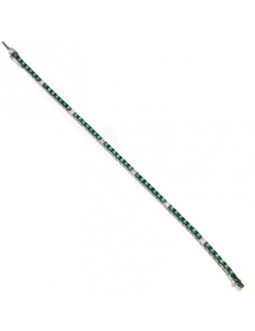 Bracciale Tennis Davite & Delucchi con Diamanti e Smeraldi da Donna - 0 2