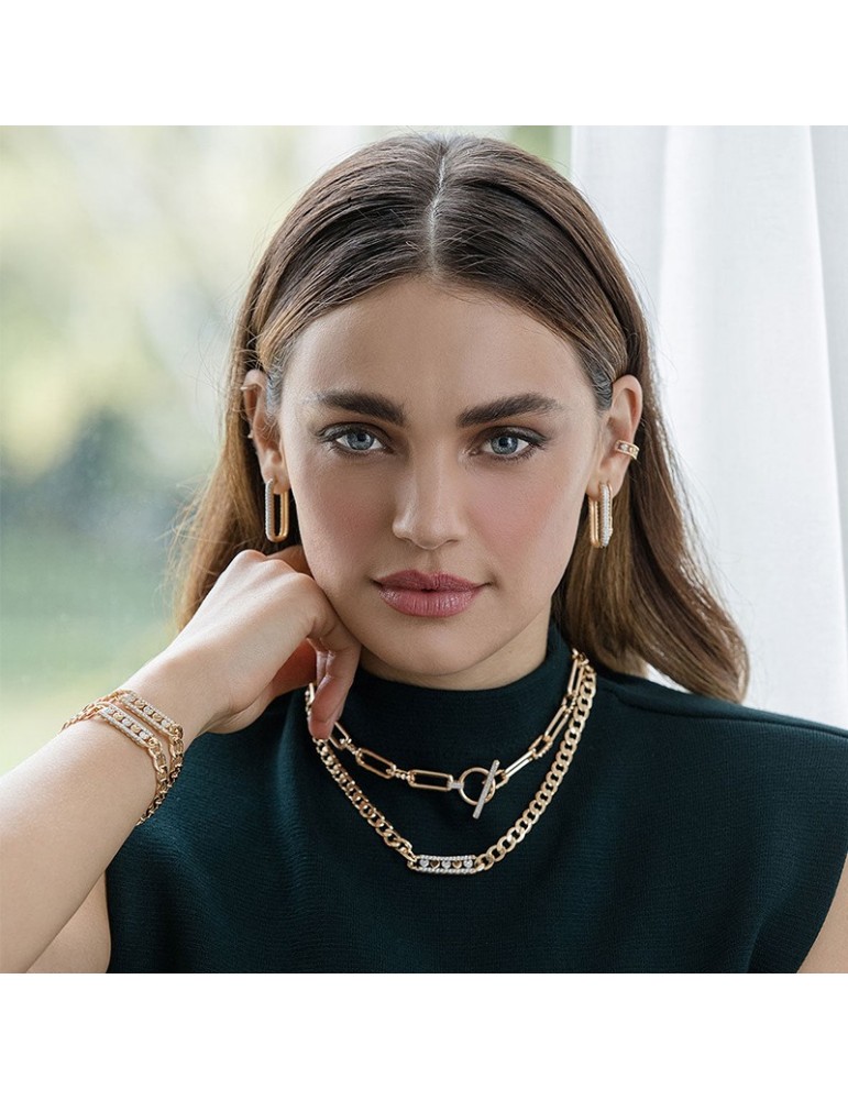 Rue Des Mille Woman's Necklace - Groumette Rebelle Chain with Hearts - 0