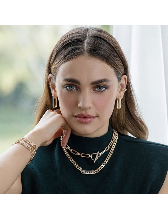 Rue Des Mille Woman's Necklace - Groumette Rebelle Chain with Hearts - 0