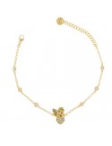 Rue Des Mille Woman's Bracelet - Angel Pendant with White Gold Zircons - 0