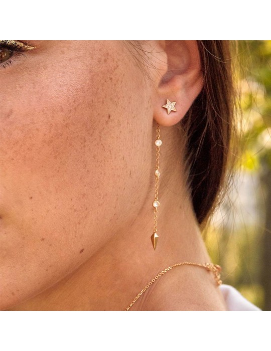 Rue Des Mille Women's Mono Earring Catenella and Spear Pendant - 0