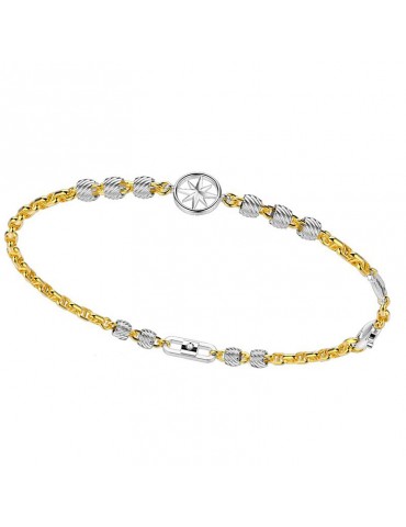 Zancan Bracelet for Men - Wind Rose in Yellow Gold with Natural Diamonds - 0 2