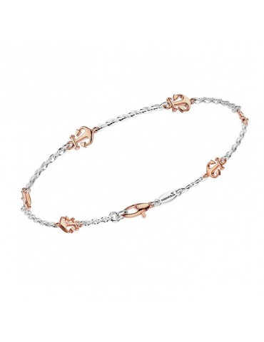 Bracciale Zancan - Insignia Explorer - Oro Bianco -Ancore-Rosè-EB697BR 2