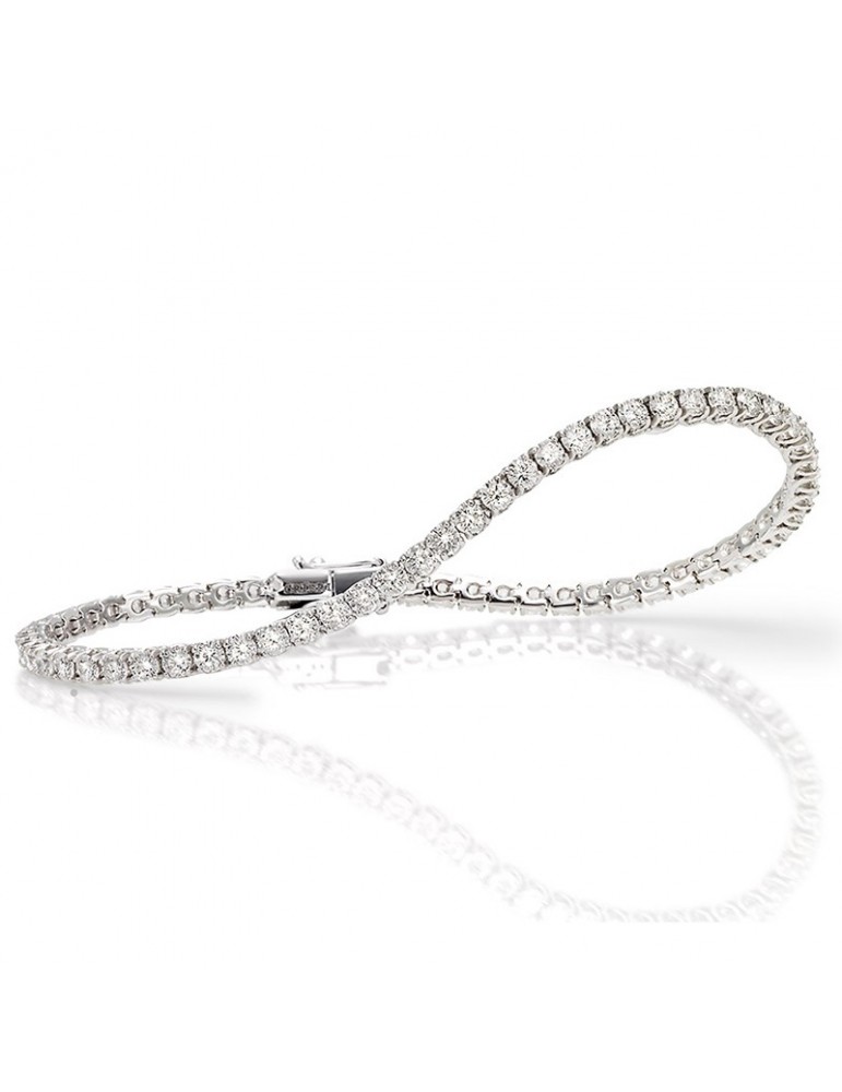 Crieri Tennis Bracelet - Classic in White Gold with Diamonds for Woman - 0