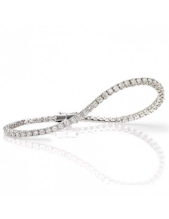 Crieri Tennis Bracelet - Classic in White Gold with Diamonds for Woman - 0
