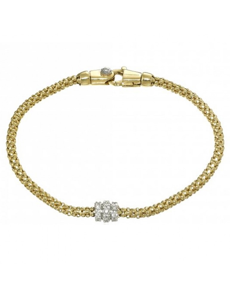 Chimento Bracelet - Tradition Gold Pomegranate in 18K Yellow Gold with White Diamonds 18 cm - 0