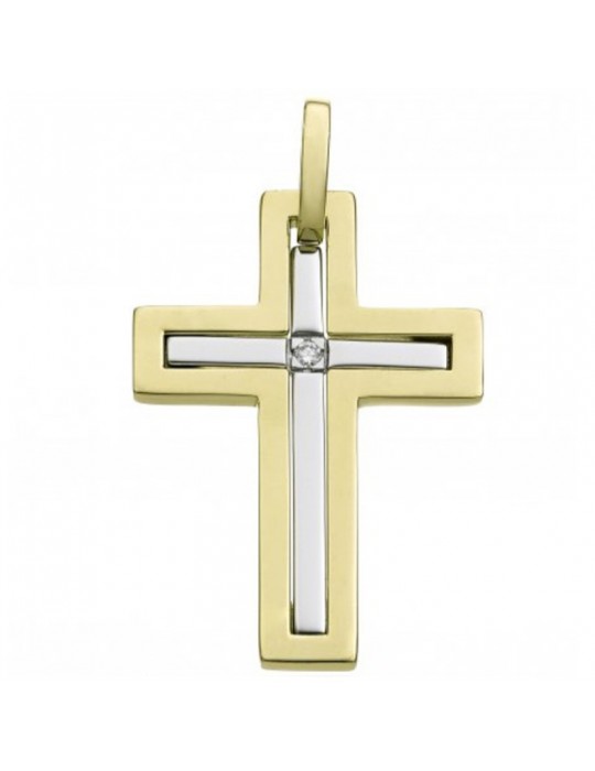 Pendente Chimento Croce - Tradition Gold - Oro Bicolore - 1C01825B12000
