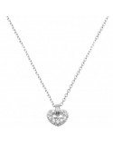 Chimento Woman's Necklace - Stardust Love In in 18K White Gold with Heart Pendant - 0