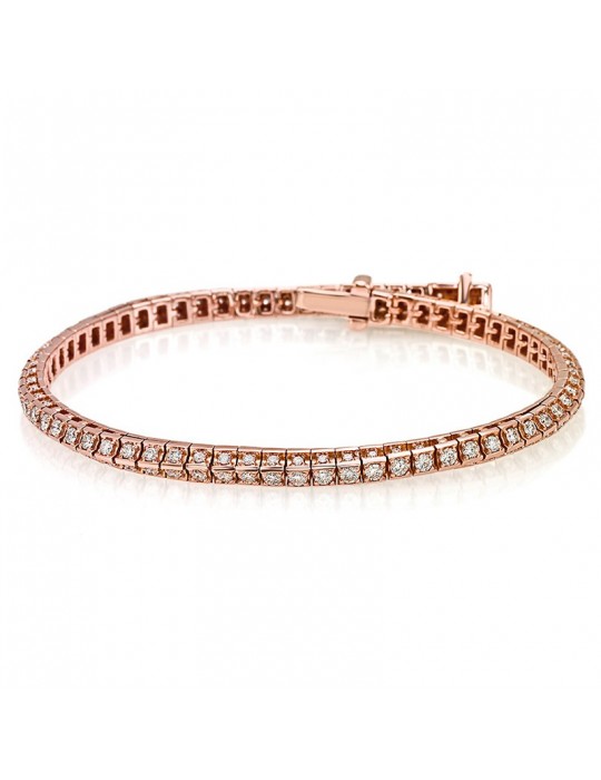 Crieri Futura rose gold tennis bracelet - 0