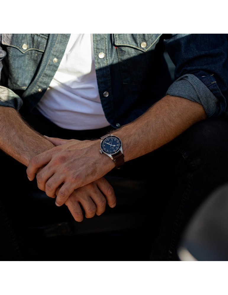 Hamilton Men's Watch - Khaki Aviation Pilot Pioneer Automatic 38mm Black - 0