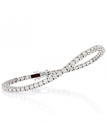 Bracciale Tennis Crieri Icon con Diamanti Bianchi - 0