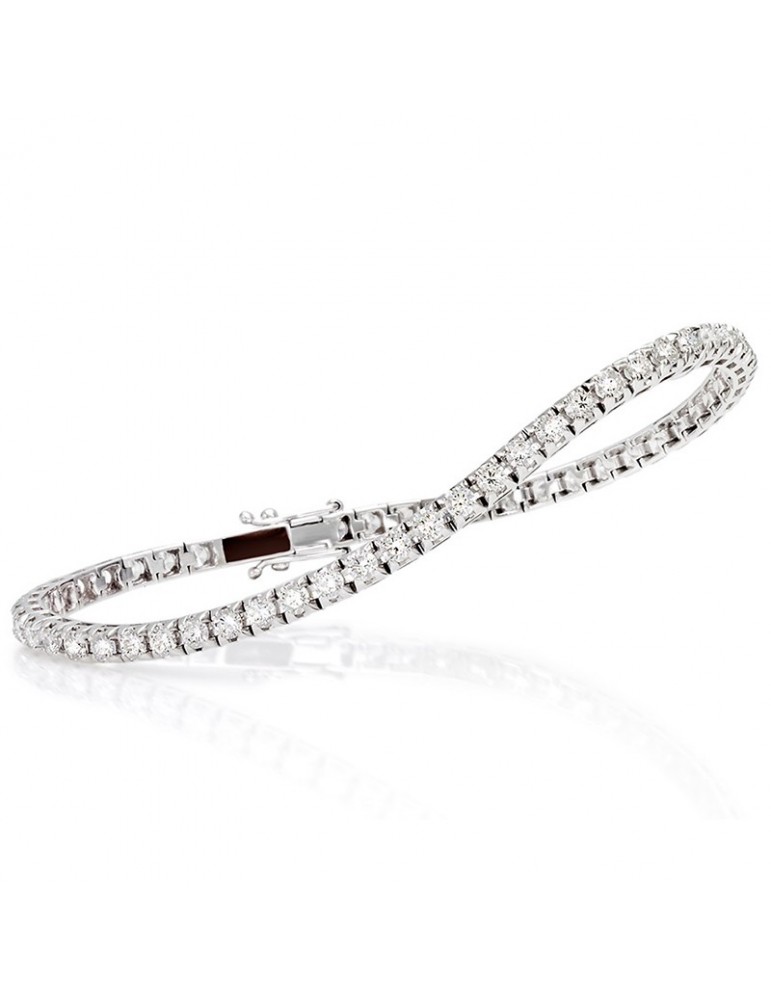 Bracciale Tennis Crieri Icon con Diamanti Bianchi - 0