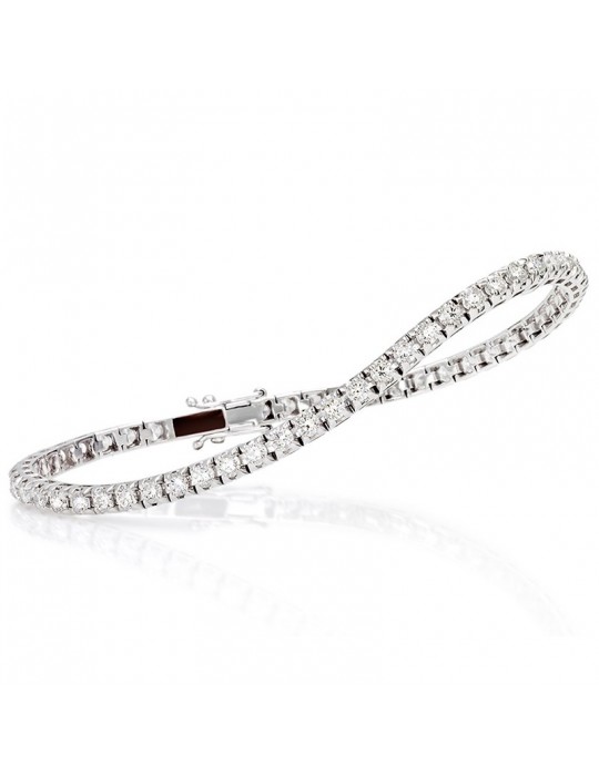 Icon Tennis Crieri Bracelet with White Diamonds - 0