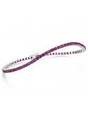 Crieri Tennis Bracelet - Icon in White Gold with Rubies - 0