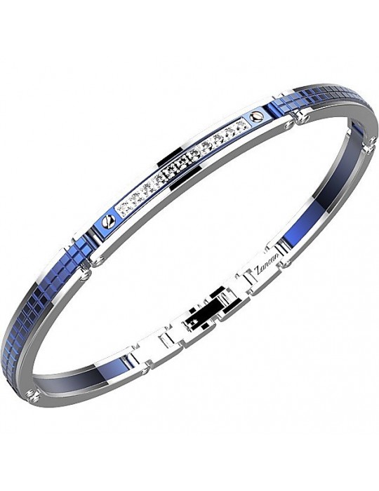 Zancan Bracelet - Hi-Teck - Steel - Blue PVD - Sapphires - EHB168
