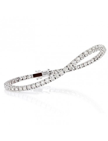 Bracciale Tennis Crieri - Icon in Oro Bianco con Diamanti da Donna - 0