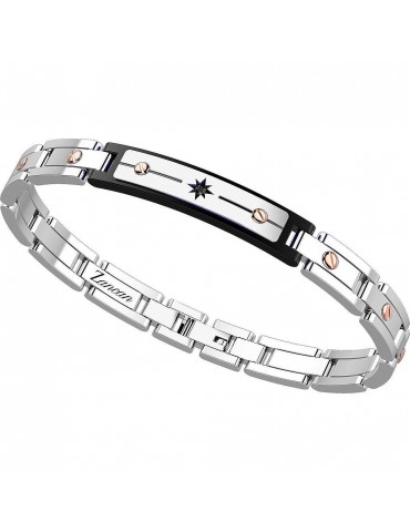Zancan Bracelet - Hi-Teck - 316L Steel - Rosè-Spinel Screws-EHB136N