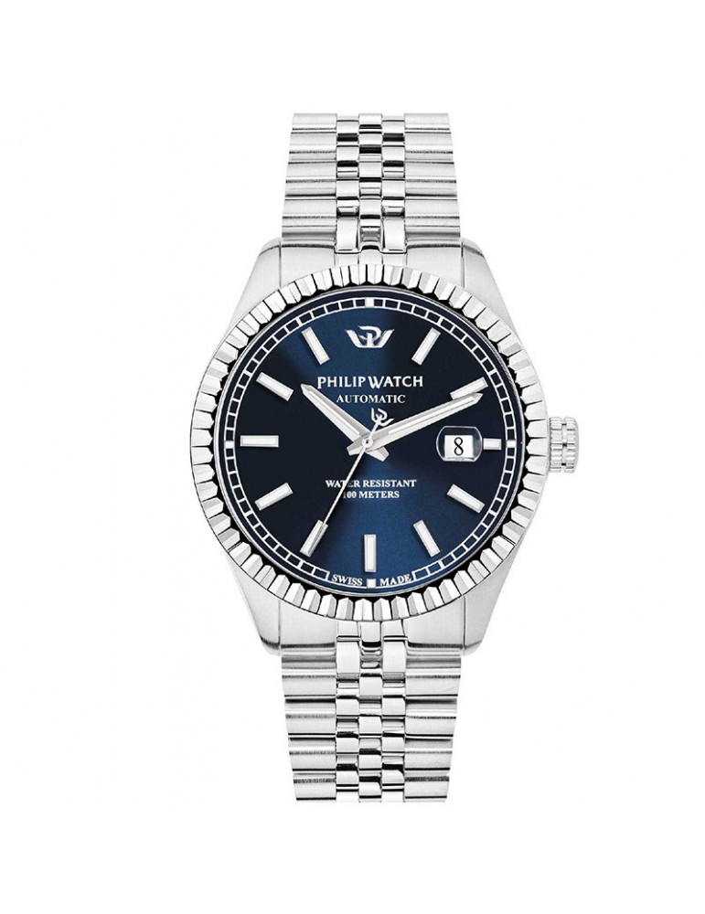 Philip Watch Men's Watch - Caribe Automatic Time and Date 41mm Blue - 0