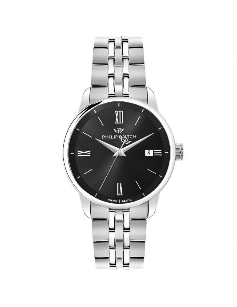Philip Watch Men's Watch - Anniversary Time and Date 40mm Black - 0
