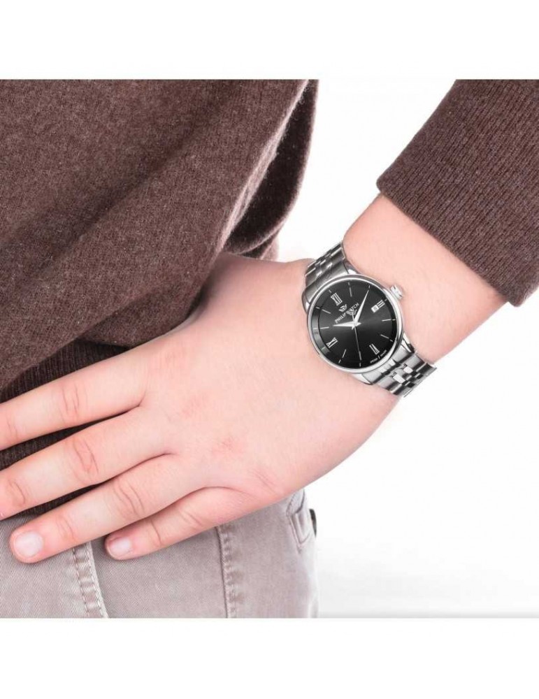 Philip Watch Men's Watch - Anniversary Time and Date 40mm Black - 0