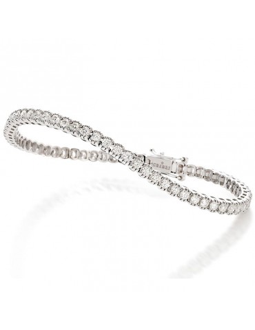 Bracciale tennis Crieri Musa oro bianco - 0