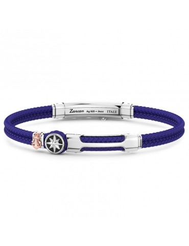 Zancan Bracelet - Regatta - Blue Kevlar Cord - Wind Rose-ESB267BL