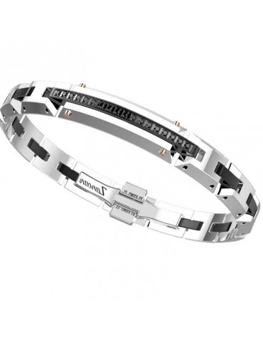 Bracciale Zancan - Hi-Teck - Acciaio 316L -Maglie Nere-Spinelli-EHB324