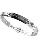 Bracciale Zancan - Hi-Teck - Acciaio 316L-Piastra Nera-Spinelli-EHB322