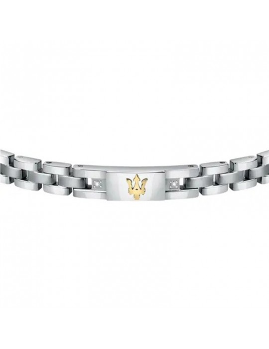 Bracciale Maserati - Jewels - Acciaio - Logo - Diamanti - JM221ATY04