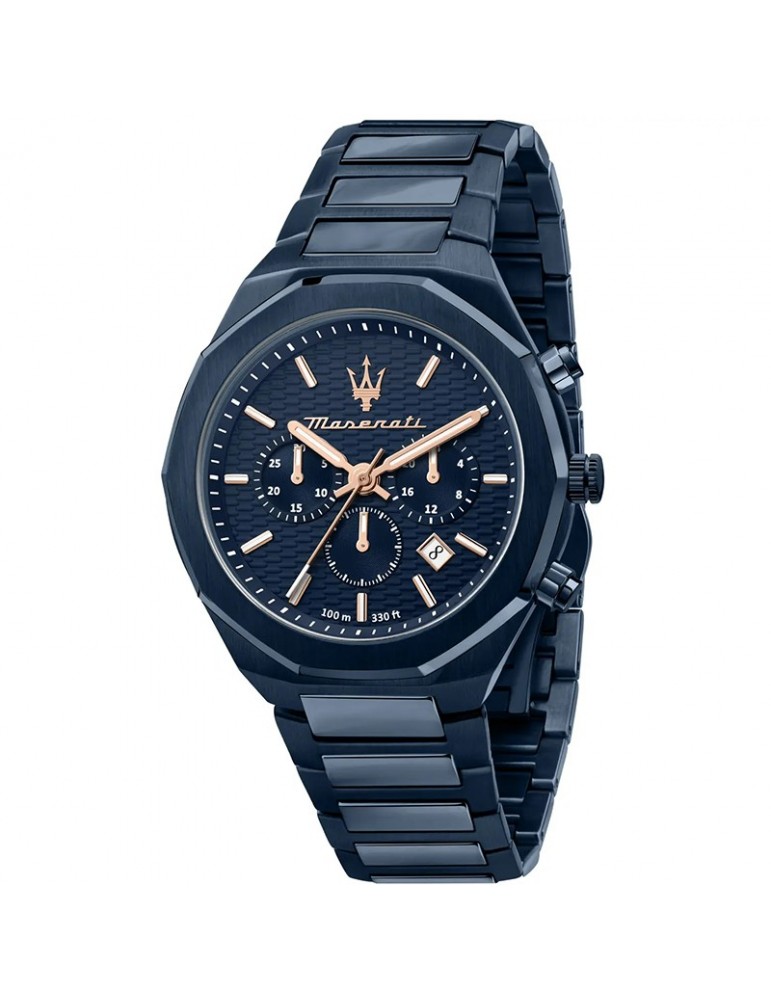 Maserati Men's Watch - Stile Chronograph and Date 45mm Blue - 0