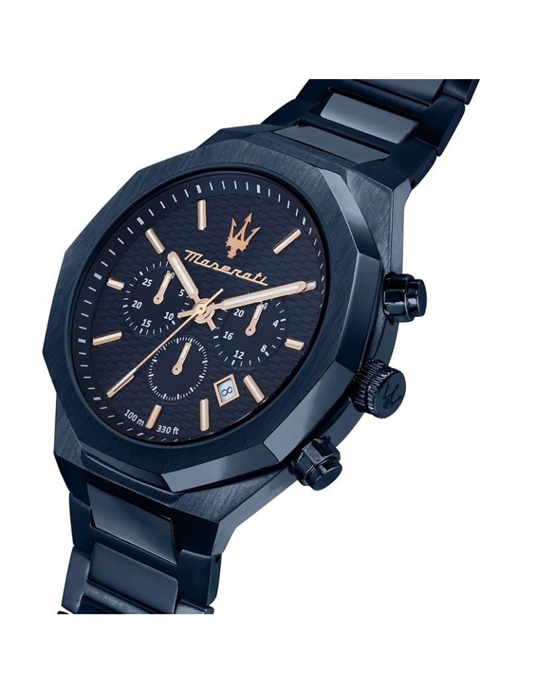 Orologio Maserati da Uomo - Stile Cronografo e Datario 45mm Blu - 0