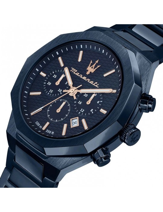 Orologio Maserati da Uomo - Stile Cronografo e Datario 45mm Blu - 0