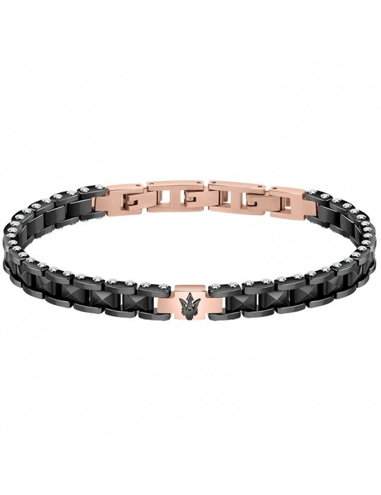 Bracciale Maserati - Jewels - Nero - Rose Gold - Tridente - JM422ATZ13