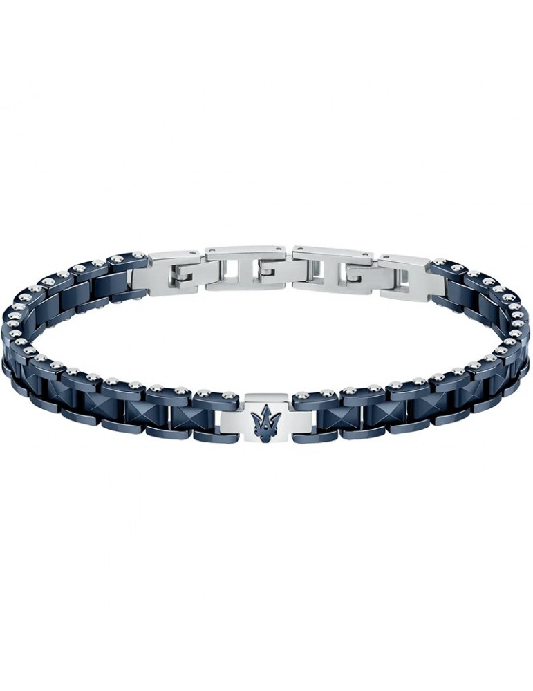 Maserati Bracelet - Jewels - Blue - Silver - Trident - JM422ATZ14