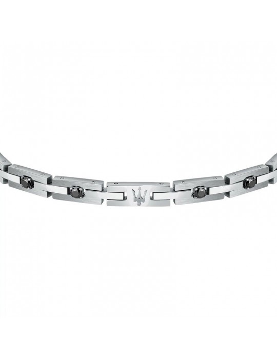 Maserati Bracelet - Jewels - Steel - Logo - Black Zircons-JM422ATJ10