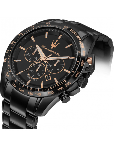 Maserati Men's Watch - Traguardo Chronograph 45mm Black and Rose Gold - 0 2