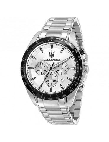 Maserati Men's Watch - Traguardo Chronograph 45mm Silver White - 0