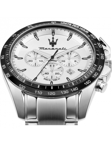 Maserati Men's Watch - Traguardo Chronograph 45mm Silver White - 0 2