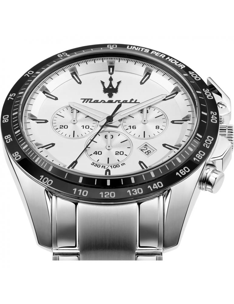 Maserati Men's Watch - Traguardo Chronograph 45mm Silver White - 0