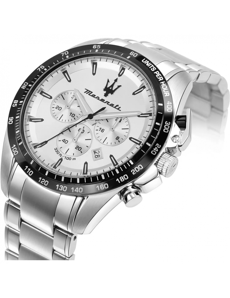 Maserati Men's Watch - Traguardo Chronograph 45mm Silver White - 0