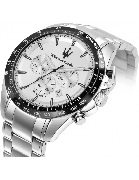Maserati Men's Watch - Traguardo Chronograph 45mm Silver White - 0