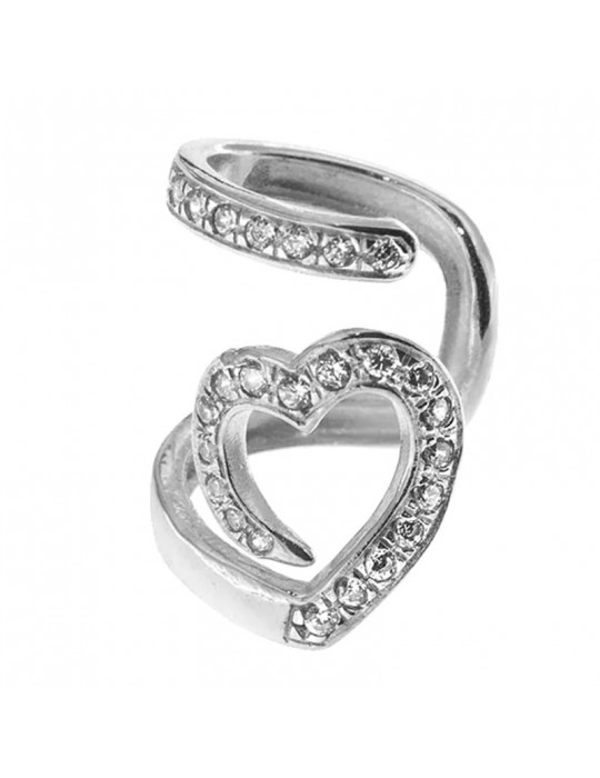 Earcuff Rue Des Mille - Madly -Cuore-Argento 925%-Zirconi-EARZ009CUORH