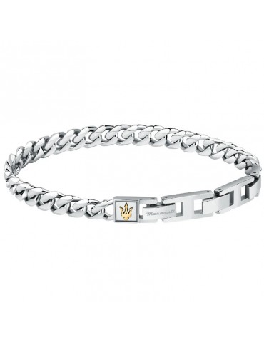 Maserati Bracelet - Jewels Chain - Steel - Golden Logo - JM422AVD09