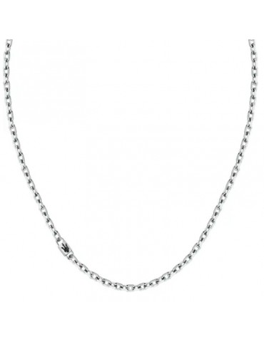 Collana Maserati - Jewels - Catena Rolò - Acciaio-Logo Nero-JM422AVD13