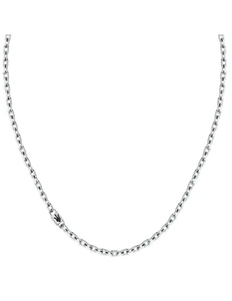 Collana Maserati - Jewels - Catena Rolò - Acciaio-Logo Nero-JM422AVD13