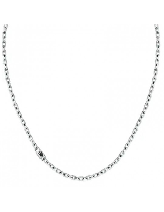 Collana Maserati - Jewels - Catena Rolò - Acciaio-Logo Nero-JM422AVD13